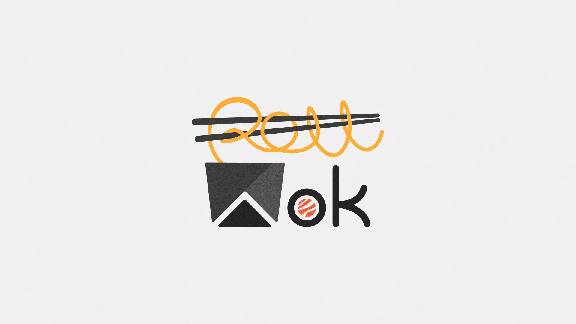 Разработка логотипа суши-бара «Roll Wok Club» в Грязях